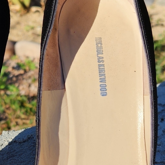 NICHOLAS KIRKWOOD Black Platform Blue Python Leather Heels - Picture 14 of 16